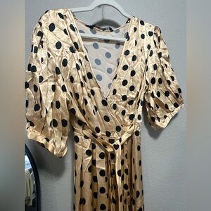 NWT ZARA Dot Wrap Maxi Dress